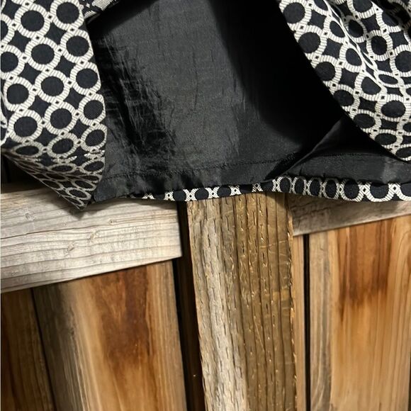 INC International Concepts skirt polka dots cotton blend black 8 FIRM on PRICE - Picture 6 of 6